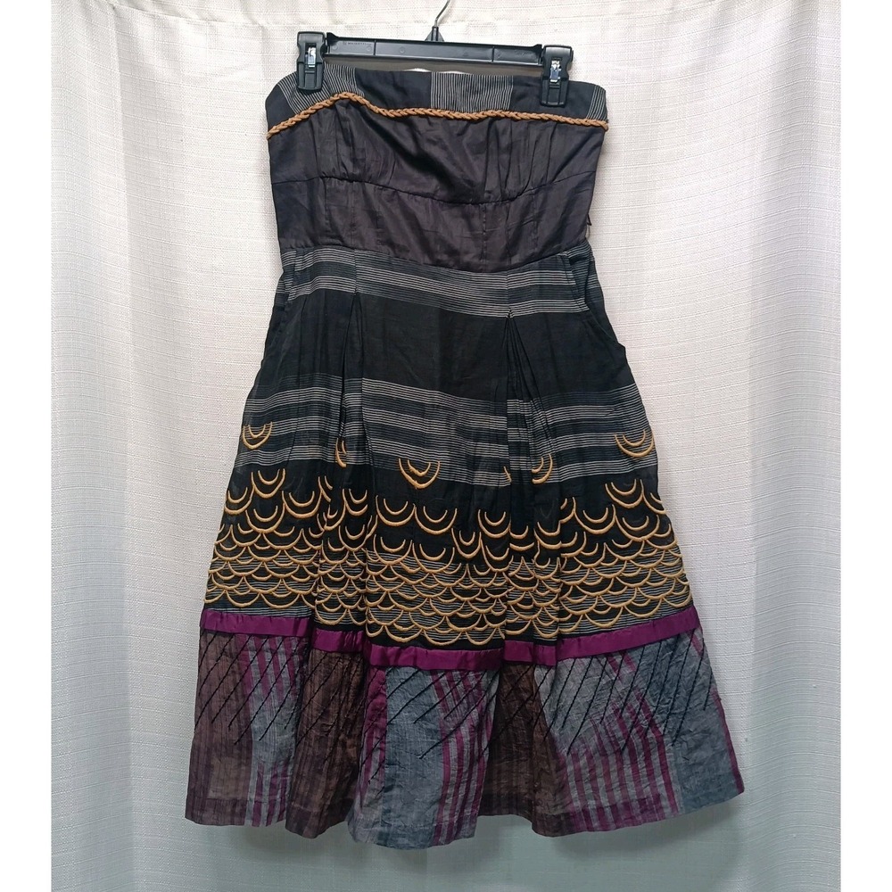 Floreat X Anthropologie One Hundred Summits Dress Women's 4‎ Strapless Flare